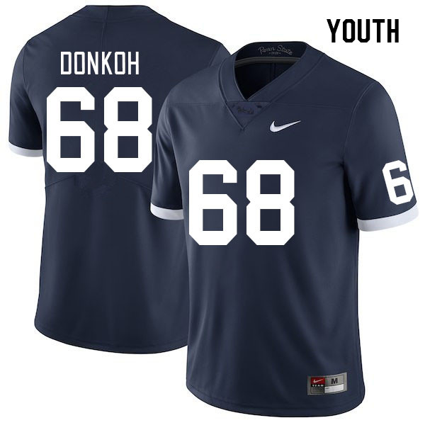 Youth #68 Anthony Donkoh Penn State Nittany Lions College Football Jerseys Stitched Sale-Retro